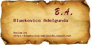 Blaskovics Adelgunda névjegykártya